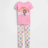 Conjunto de pijama de algodón orgánico cepillado «Gabby's Dollhouse» para Bebé y Niño