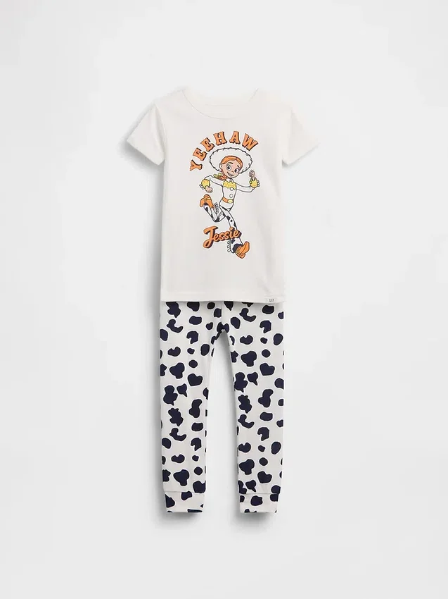Conjunto de pijama de algodón orgánico cepillado GAP × Disney para Bebé y Niño