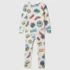 Conjunto de pijama de algodón orgánico cepillado Hot Wheels para bebés y niños