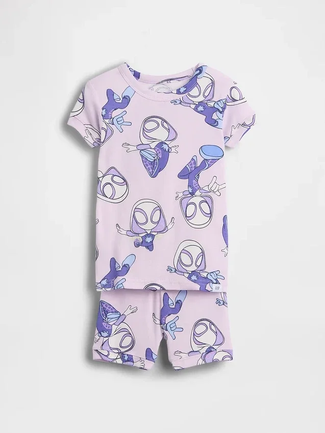Conjunto de pijama de algodón orgánico cepillado «Marvel» para Bebé y Niño