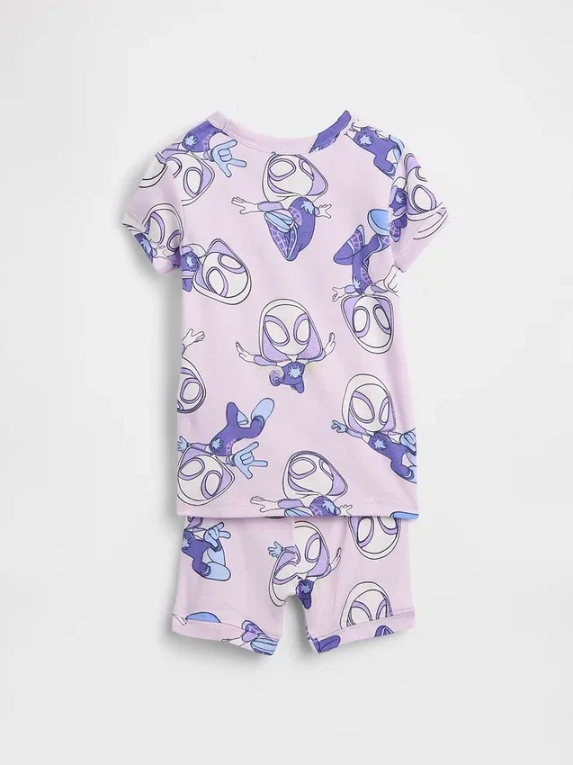Conjunto de pijama de algodón orgánico cepillado «Marvel» para Bebé y Niño