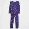 Conjunto de pijama de algodón orgánico cepillado para bebés y niños