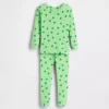 Conjunto de pijama de algodón orgánico cepillado para bebés y niños