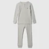Conjunto de pijama de algodón orgánico cepillado para bebés y niños