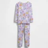 Conjunto de pijama de algodón orgánico cepillado para bebés y niños