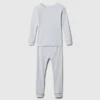 Conjunto de pijama de algodón orgánico cepillado para bebés y niños
