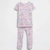 Conjunto de pijama de algodón orgánico cepillado para bebés y niños
