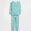 Conjunto de pijama de algodón orgánico cepillado para bebés y niños