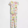 Conjunto de pijama de algodón orgánico cepillado para bebés y niños