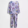 Conjunto de pijama de algodón orgánico cepillado para bebés y niños