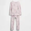 Conjunto de pijama de algodón orgánico cepillado para bebés y niños