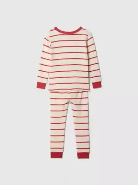 Conjunto de pijama de algodón orgánico cepillado para bebés y niños