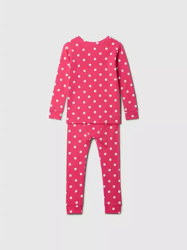 Conjunto de pijama de algodón orgánico cepillado para bebés y niños