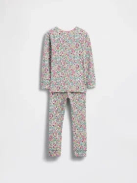 Conjunto de pijama de algodón orgánico cepillado para bebés y niños