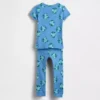 Conjunto de pijama de algodón orgánico cepillado para bebés y niños