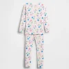 Conjunto de pijama de algodón orgánico cepillado para bebés y niños