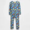Conjunto de pijama de algodón orgánico cepillado para bebés y niños