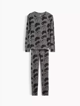 Conjunto de pijama de algodón orgánico cepillado para niños