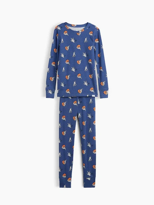 Conjunto de pijama de algodón orgánico cepillado para niños