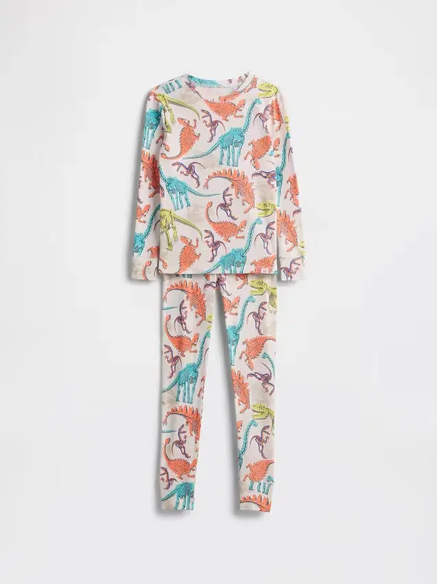 Conjunto de pijama de algodón orgánico cepillado para niños