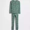 Conjunto de pijama de algodón orgánico cepillado para niños