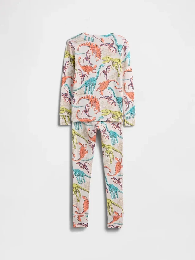 Conjunto de pijama de algodón orgánico cepillado para niños