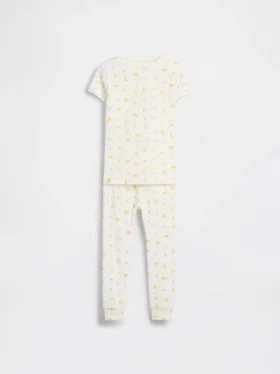 Conjunto de pijama de algodón orgánico cepillado para niños y bebés