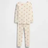 Conjunto de pijama de algodón orgánico cepillado para niños y bebés con el oso Pumpkin Bear