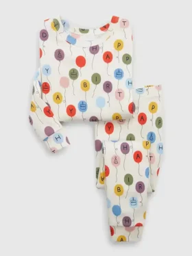 Conjunto de pijama de algodón orgánico para bebés y niños