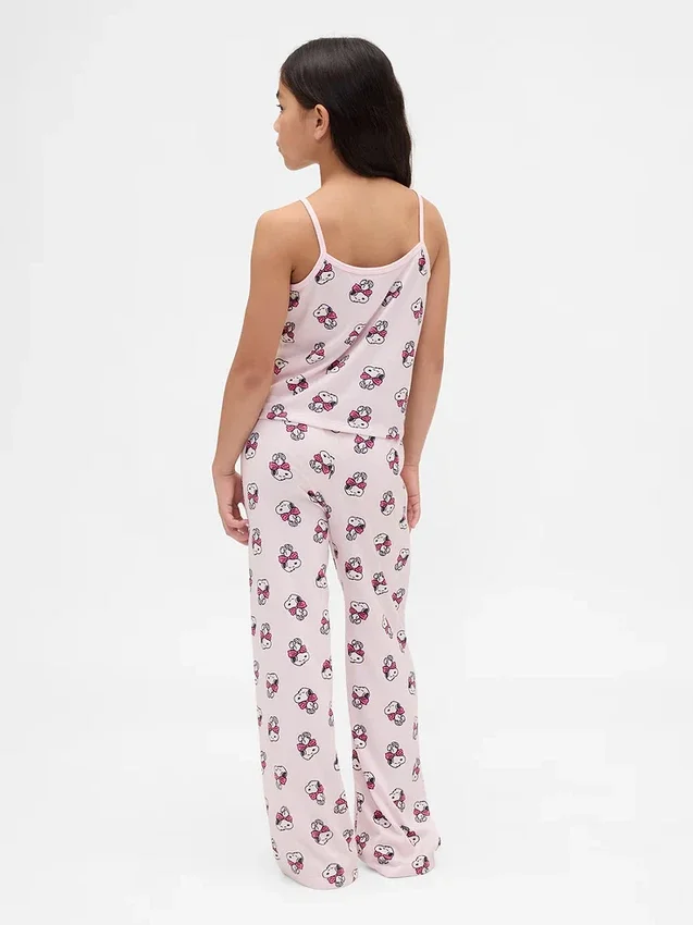 Conjunto de pijama de camiseta sin mangas reciclada para niños con Snoopy