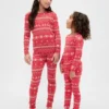 Conjunto de pijama de fiestas de algodón orgánico cepillado para niños y bebés