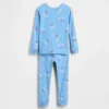 Conjunto de pijama de fiestas de algodón orgánico cepillado para niños y bebés