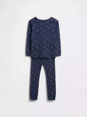 Conjunto de pijama de fiestas de algodón orgánico cepillado para niños y bebés