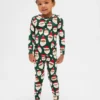 Conjunto de pijama de fiestas de algodón orgánico cepillado para niños y bebés