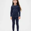 Conjunto de pijama de fiestas de algodón orgánico cepillado para niños y bebés