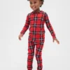 Conjunto de pijama de fiestas de algodón orgánico cepillado para niños y bebés