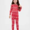 Conjunto de pijama de fiestas de algodón orgánico cepillado para niños y bebés