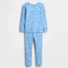 Conjunto de pijama de fiestas de algodón orgánico cepillado para niños y bebés