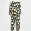 Conjunto de pijama de fiestas de algodón orgánico cepillado para niños y bebés
