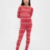 Conjunto de pijama de fiestas de algodón orgánico cepillado para niños y bebés