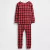 Conjunto de pijama de fiestas de algodón orgánico cepillado para niños y bebés