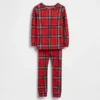 Conjunto de pijama de fiestas de algodón orgánico cepillado para niños y bebés