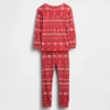Conjunto de pijama de fiestas de algodón orgánico cepillado para niños y bebés