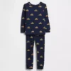 Conjunto de pijama de fiestas de algodón orgánico cepillado para niños y bebés