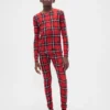 Conjunto de pijama de fiestas de algodón orgánico cepillado para niños y bebés