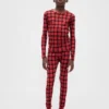 Conjunto de pijama de fiestas de algodón orgánico cepillado para niños y bebés