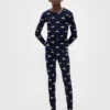 Conjunto de pijama de fiestas de algodón orgánico cepillado para niños y bebés