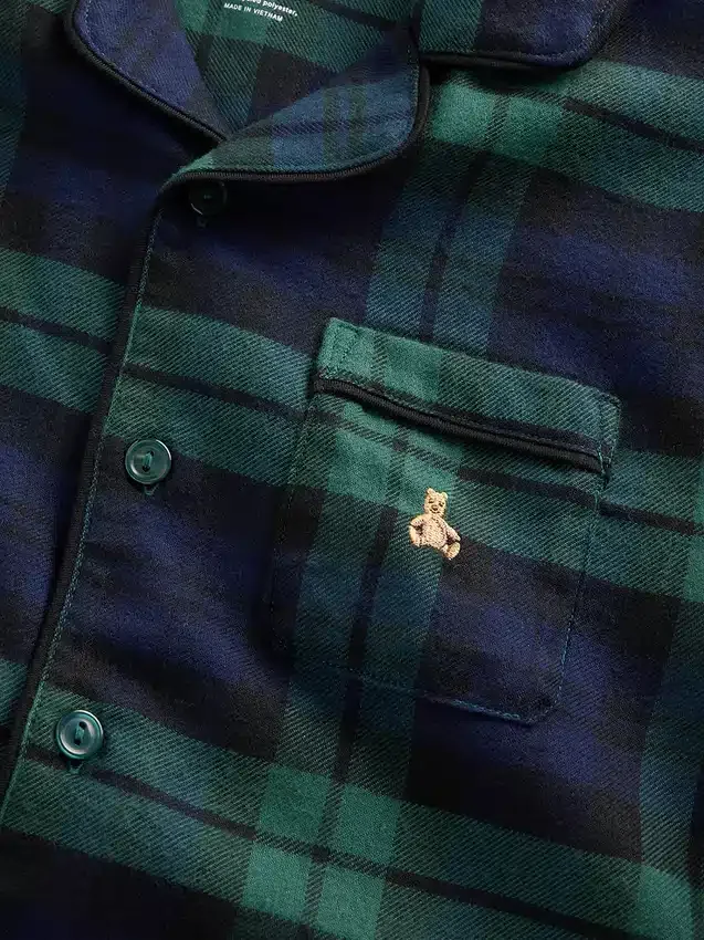 Conjunto de pijama de franela reciclada para niños