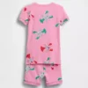 Conjunto de pijama de pantalones cortos de algodón orgánico cepillado con diseño de langosta para Bebé y Niño