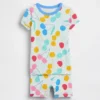Conjunto de pijama de pantalones cortos de algodón orgánico cepillado con estampado de cerezas para Bebé y Niño